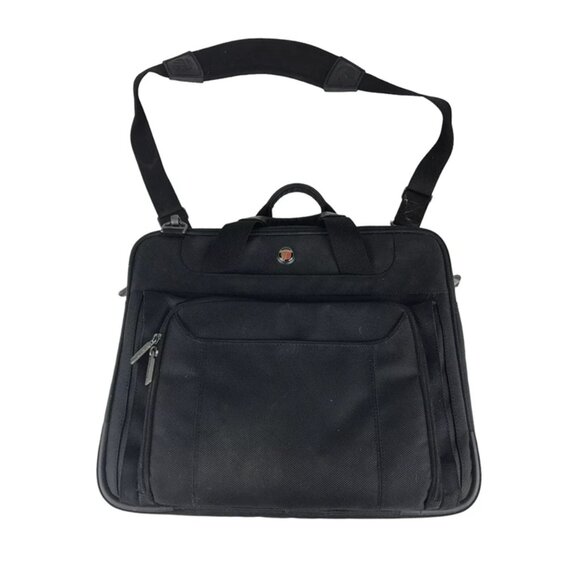 Targus Black Unisex Crossbody Adjustable Strap Inner‎ Pockets Laptop Bag Sz M - Picture 1 of 15